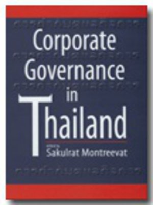 cover image of Corporate governance in Thailand